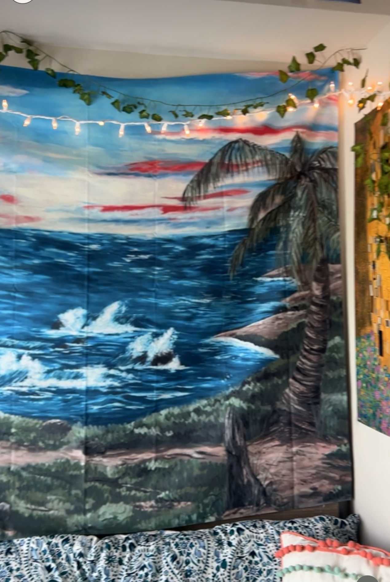 Indoor Wall Tapestry of painting "Palm Trees"