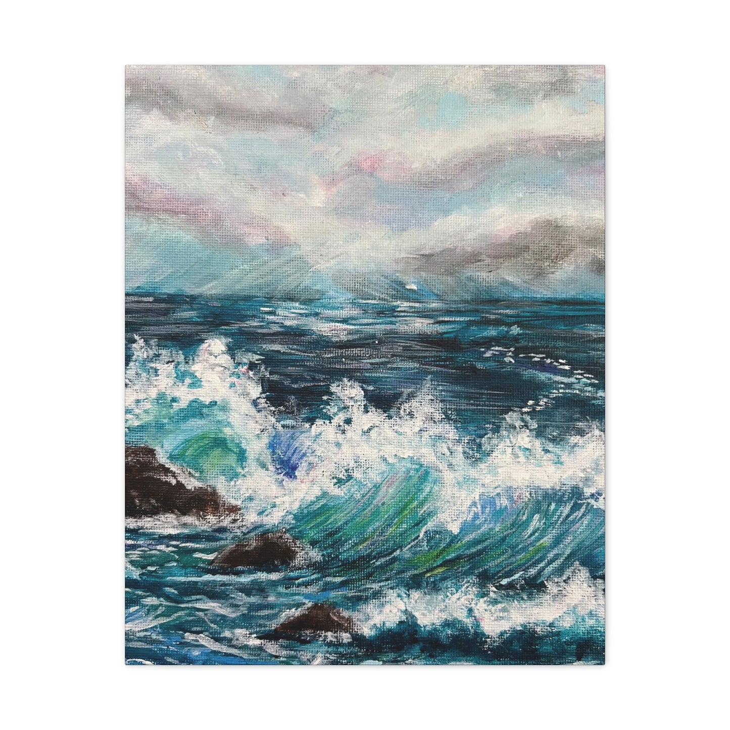 Crashing Waves Painting