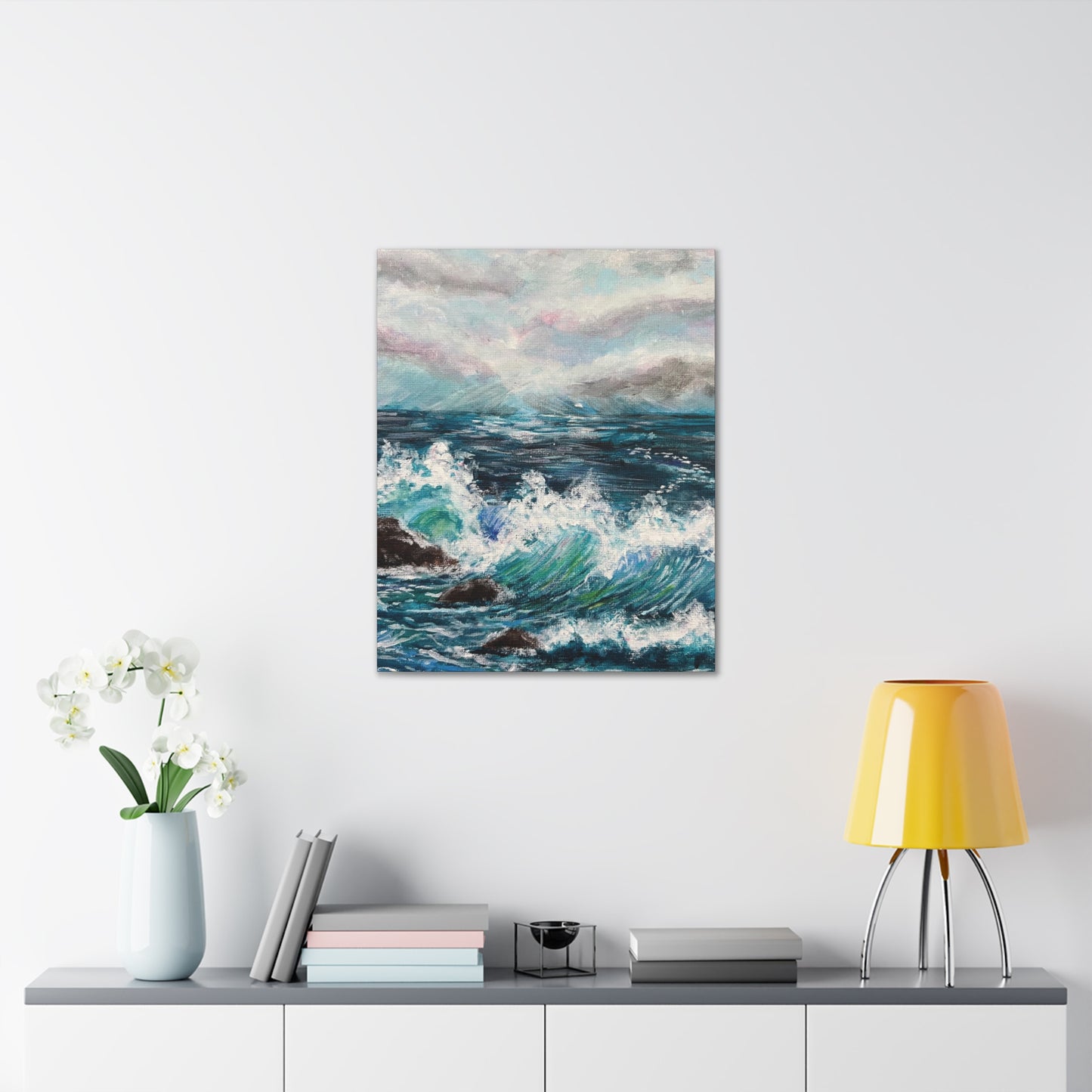 Crashing Waves Painting