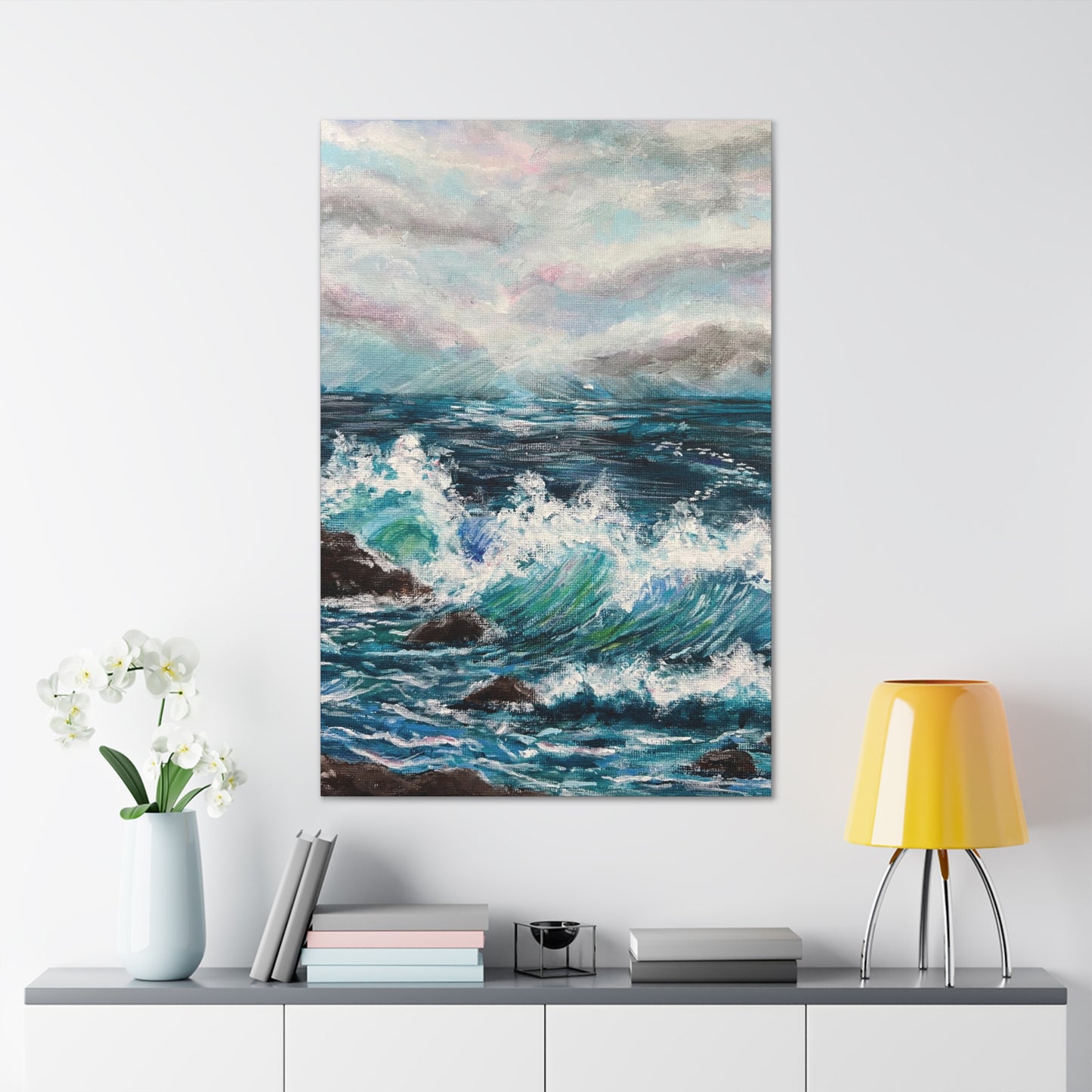 Crashing Waves Painting