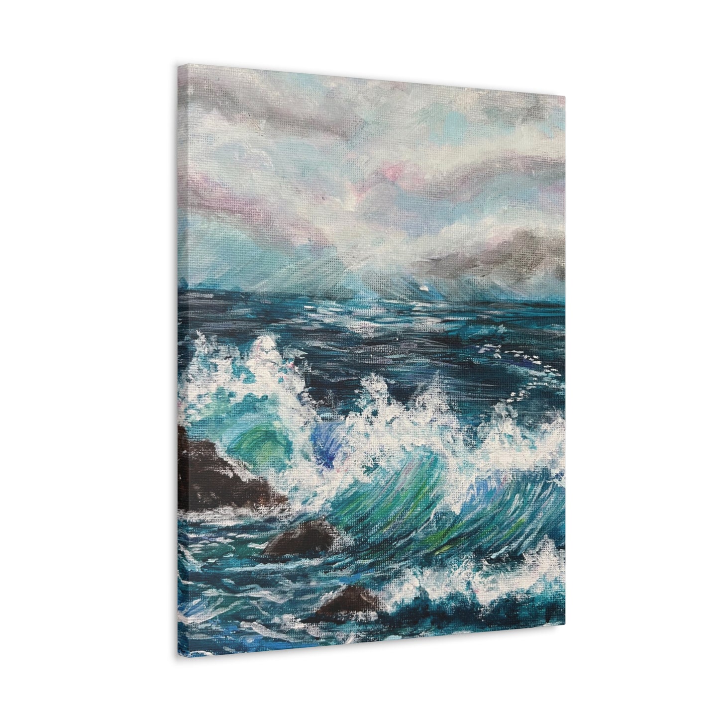 Crashing Waves Painting