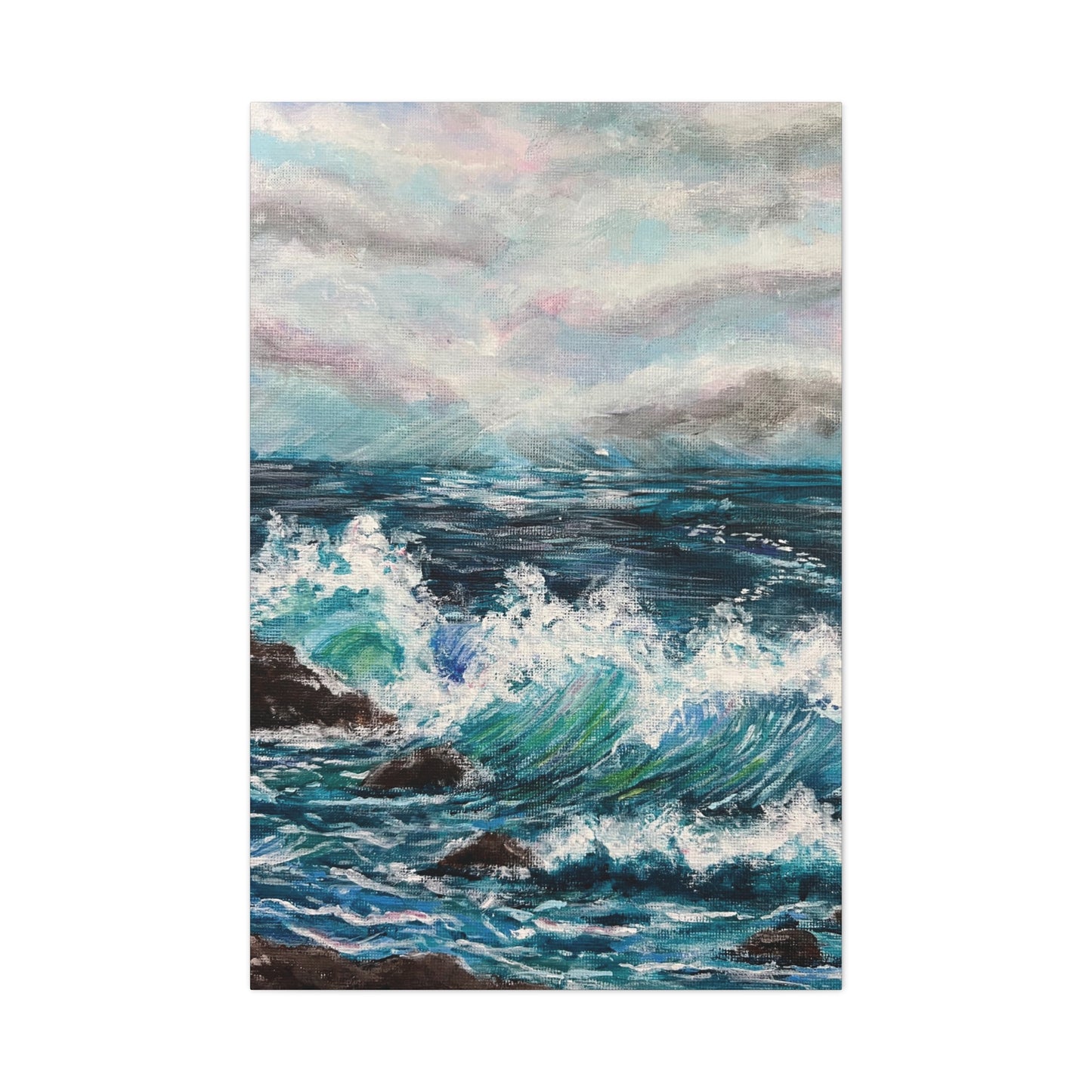 Crashing Waves Painting