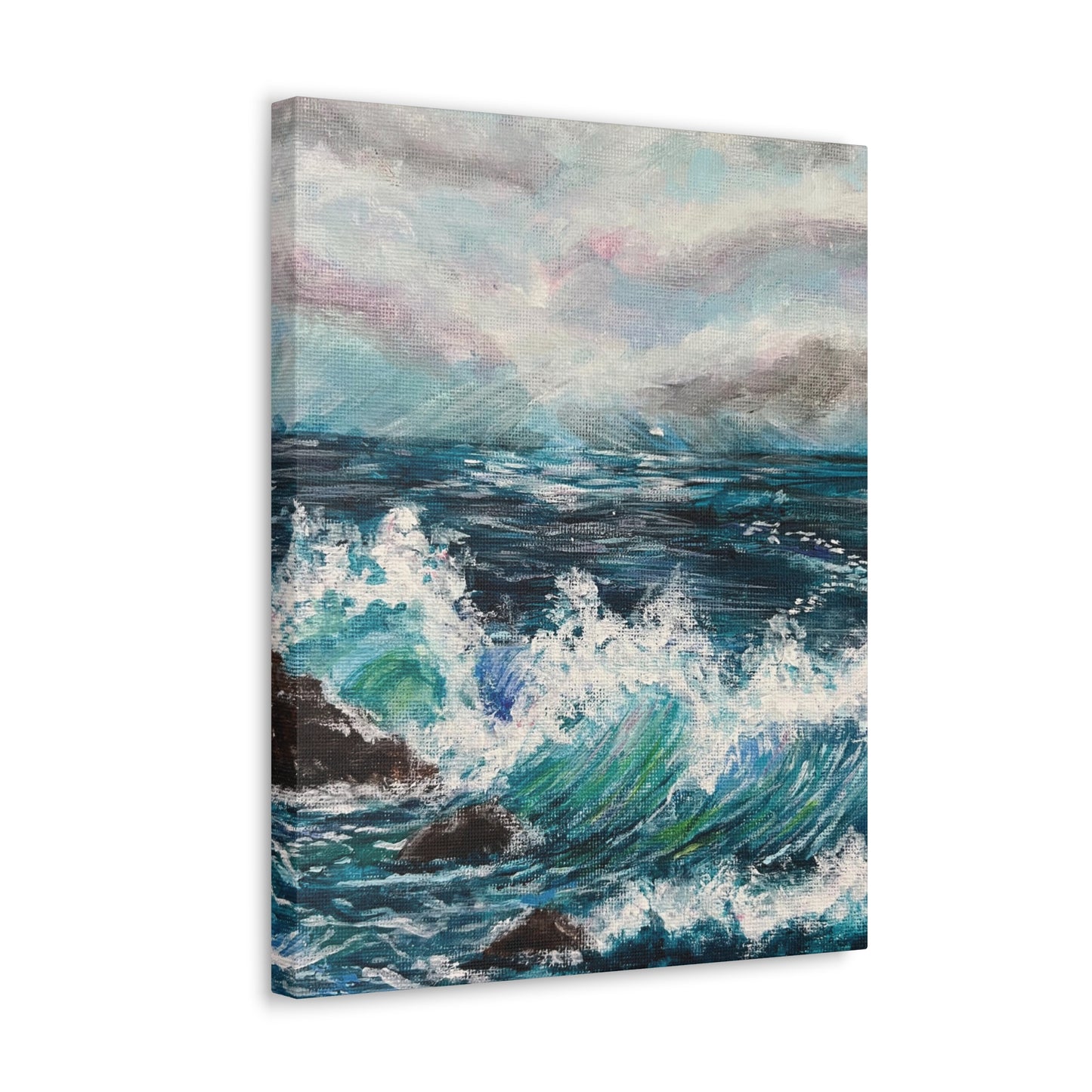 Crashing Waves Painting